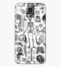 Menschlicher Anatomie-Weiß-Druck Hülle & Klebefolie für Samsung Galaxy