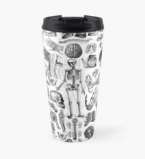 Human Anatomy White Print Travel Mug