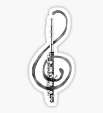 Piccolo Treble Clef Sticker