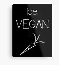 Veganes T-Shirt sein Metallbild