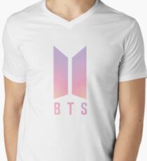 BTS Coloured logo Men's V-Neck T-Shirt