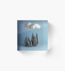 A cloud over the forest Acrylic Block