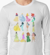 Princesses watercolor Long Sleeve T-Shirt
