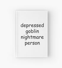 deprimierter Goblin Albtraum Person Notizbuch