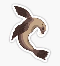 Adorable Swimming Sea Lion Sticker