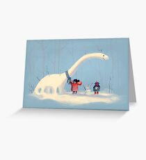Frozen Dinosaur Greeting Card