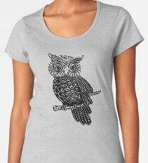 Cute Owl On Tree Women's Premium T-Shirt