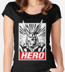 Boku No Hero Academia - All Might Women's Fitted Scoop T-Shirt