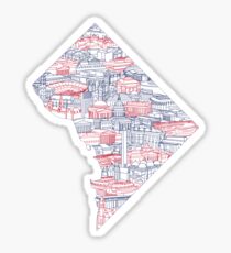 Washington DC Skyline Art Sticker