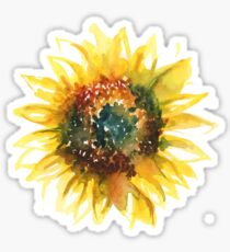 watercolor sunflower Sticker