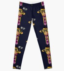 Hipster Giraffe With Glasses Was' Up? Leggings