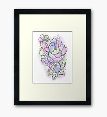 Watercolour Flowers Framed Print
