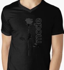 Mode Rose Black Men's V-Neck T-Shirt