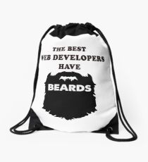 Wed Developer Programmer gift beards tees shirts Drawstring Bag