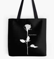 Enjoy the Silence style Rose white Tote Bag