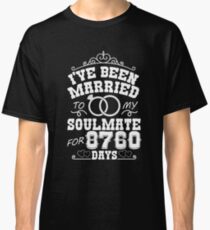 24th Wedding Anniversary Tshirts. Couples Gifts Classic T-Shirt