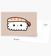 Cute prawn sushi Postcards