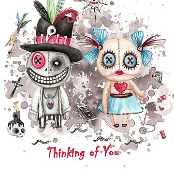 Voodoo dolls couples gift idea for dolls & loved-up couples Art Board  Print for Sale by elnino8
