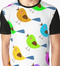 Cute Birds Graphic T-Shirt