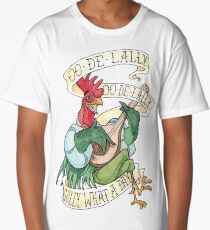 Alan-A-Dale Rooster : OO-De-Lally Golly What A Day Tattoo Watercolor Painting Robin Hood Long T-Shirt