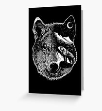 Nachtwolf Grußkarte