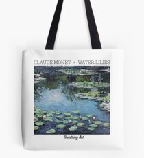 Breathing Art | Claude Monet, Water Lilies Blue Tote Bag