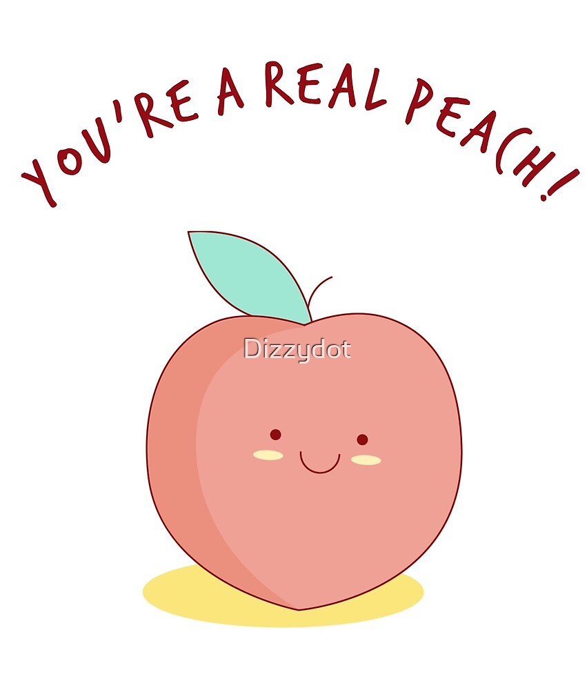"Funny Peach Art" by Dizzydot Redbubble
