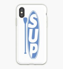 Stand Up Paddleboard Logo Blue Sky iPhone Case