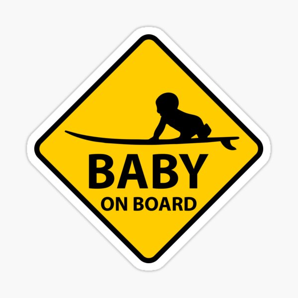 Baby an Bord, Surfbrett Sticker