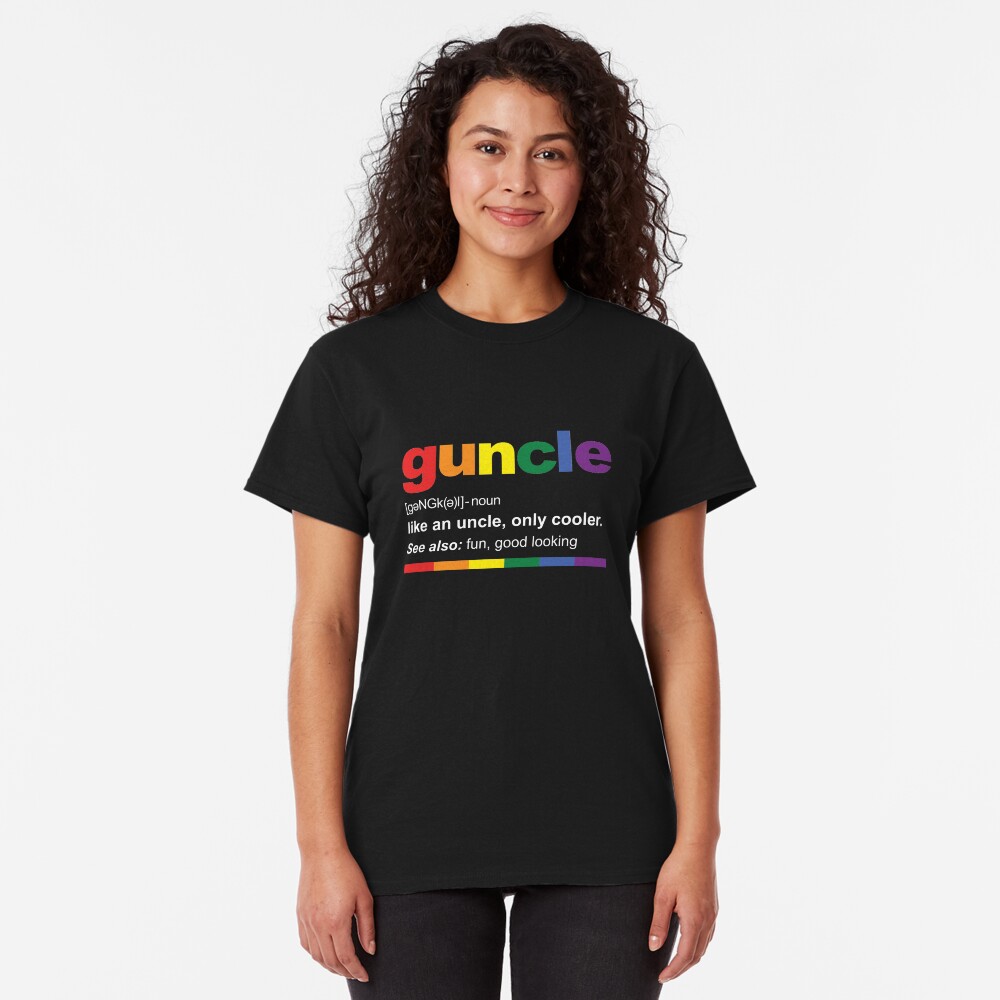 Guncle Definition Funny Gift for Gay Uncle Classic T-Shirt