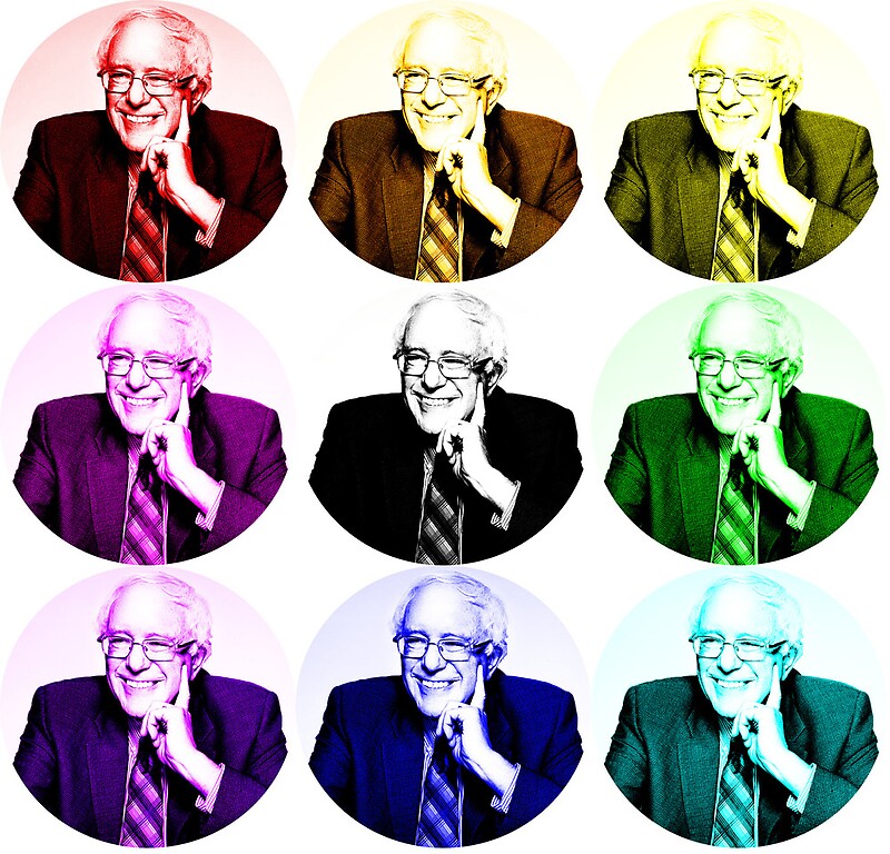 "Bernie round pop art" by supercell734 Redbubble