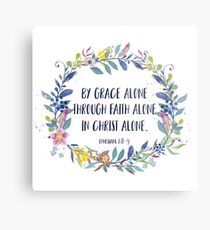 By Grace Alone - Christian Quote Metal Print