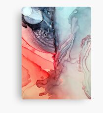 Undertown Meets Lava- Alcohol Ink Painting Metal Print