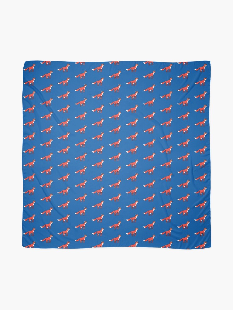 Alternate view of Stargazing - Fox in the Night - original linocut by Francesca Whetnall Scarf
