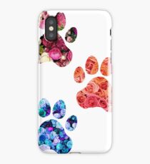Rose Paw Print Trio iPhone Case
