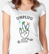 UNPLUG Women's Fitted Scoop T-Shirt