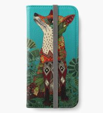 renard floral Étui portefeuille/coque/skin iPhone