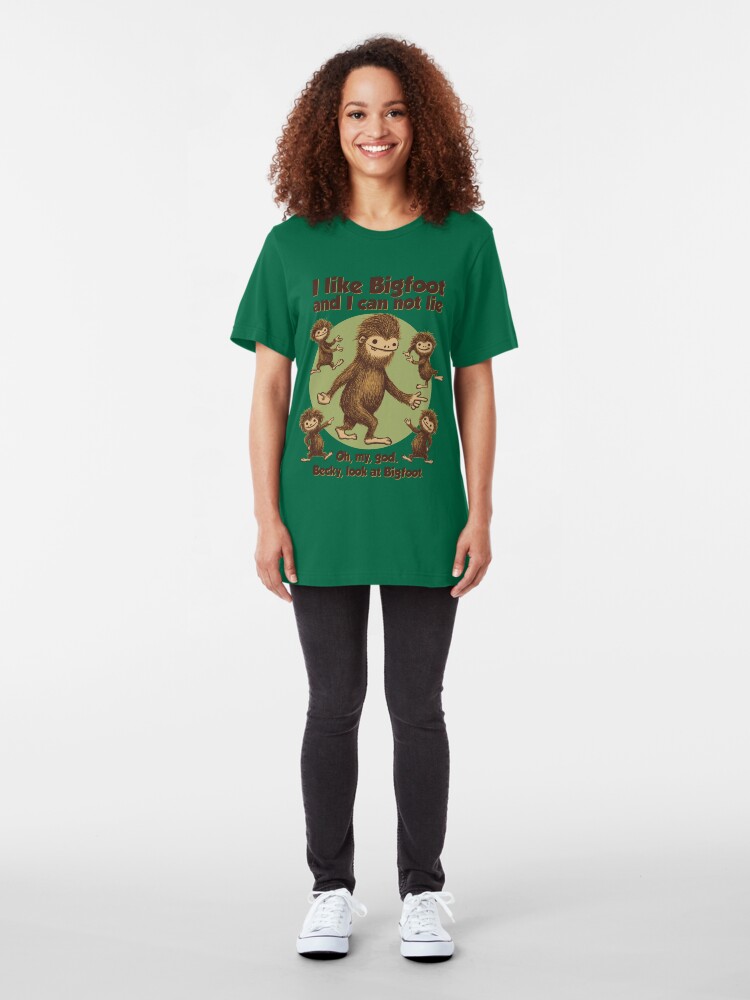 Alternate view of I like Bigfoot Slim Fit T-Shirt