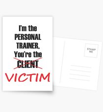 Funny Personal Trainer Logo Postcards