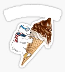 Ice Cream Climber Bear Sticker