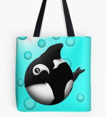 orca coo blue background Tote Bag