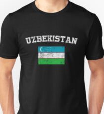 Uzbek Flag Shirt - Vintage Uzbekistan T-Shirt Unisex T-Shirt