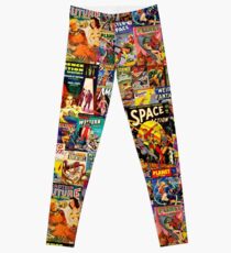 Sci-Fi Comic Collage Leggings