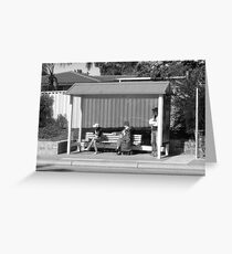 Synchronized Bus Watch. Greeting Card