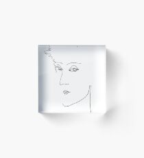 Abstract sketch of face IV Acrylic Block