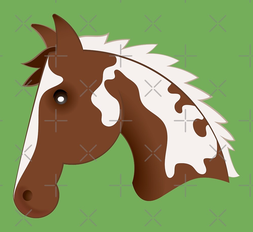 "Roan Paint pony" by Jim Atherton Redbubble