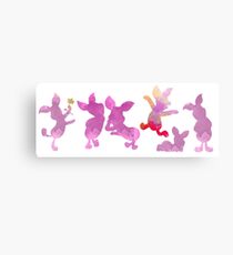 Pig Inspired Silhouette Canvas Print