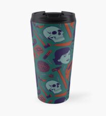 Vintage Color True Crime Pattern Travel Mug