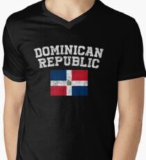 Dominican Flag Shirt - Vintage Dominican Republic T-Shirt Men's V-Neck T-Shirt