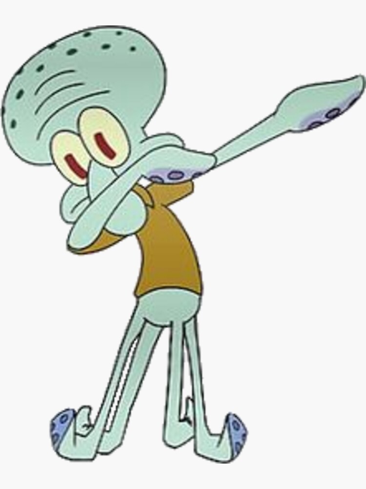 Squidward Dabbing Sticker By Capri K Redbubble